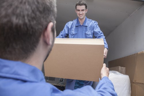 House removal team preparing a local move in White City