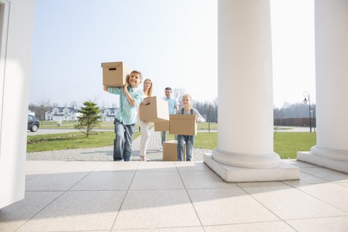 Moving van safety and careful loading at the start of a job