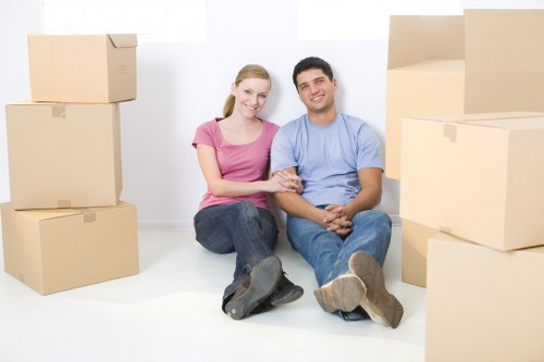 Team preparing to pick up office furniture in White City