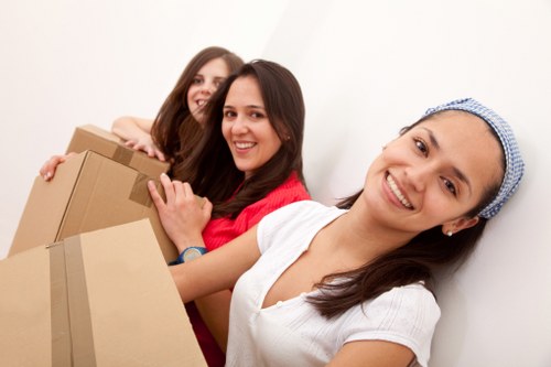 Apartment removals in White City with lift and corridor access