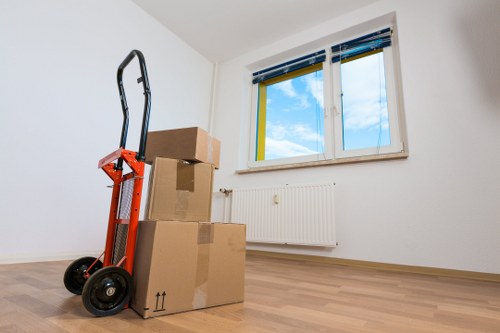 Van loading furniture and boxes for a local White City relocation