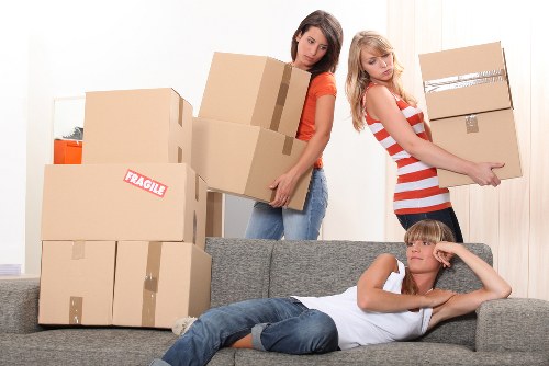 Packed moving truck ready for a White City house move