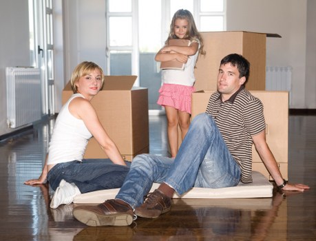 Furniture and boxes loaded for a White City home relocation